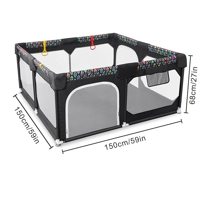 Toddler Play Yard- Playpen with Gates