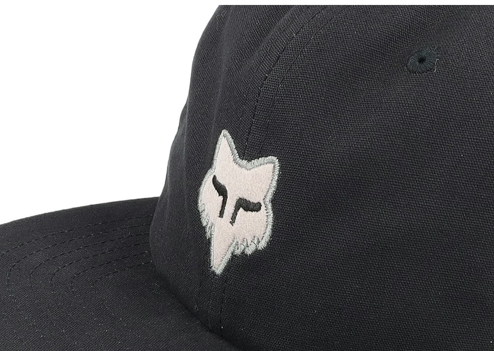 FOX Racing Alfresco Strapback Adjustable Hat - Black - Iconic Fox Head Logo NWT