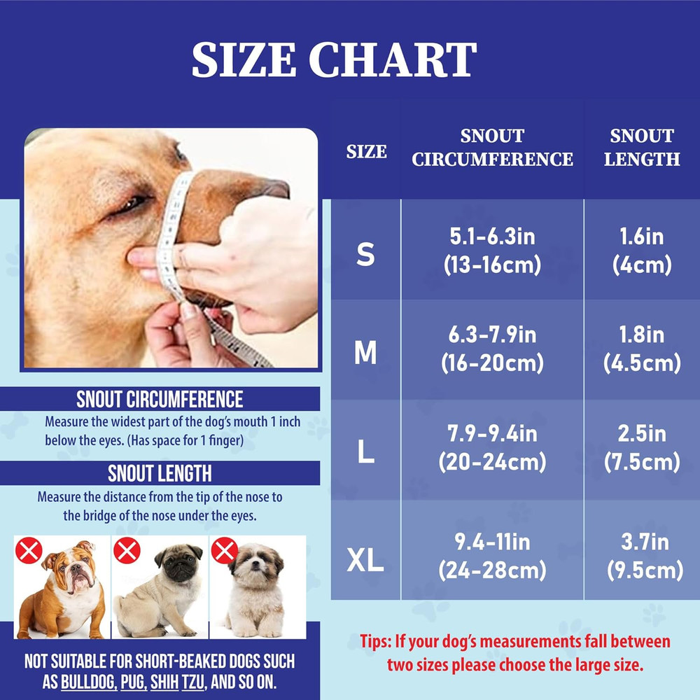 Dog Muzzle for Large Dogs - Air Mesh Muzzle for Large Sized Dog | Adjustable No