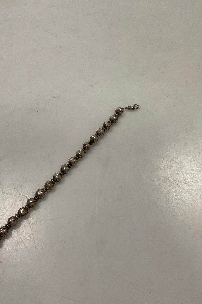 Sterling Silver Bracelet with Silver Beads