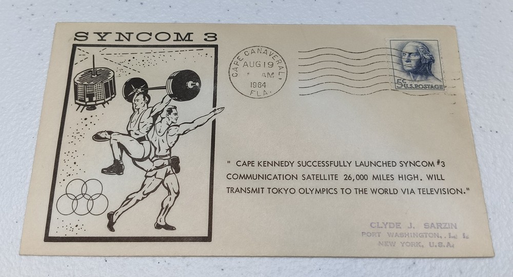 6 Different 1964 Early space launch covers Canaveral Sarzin cachets