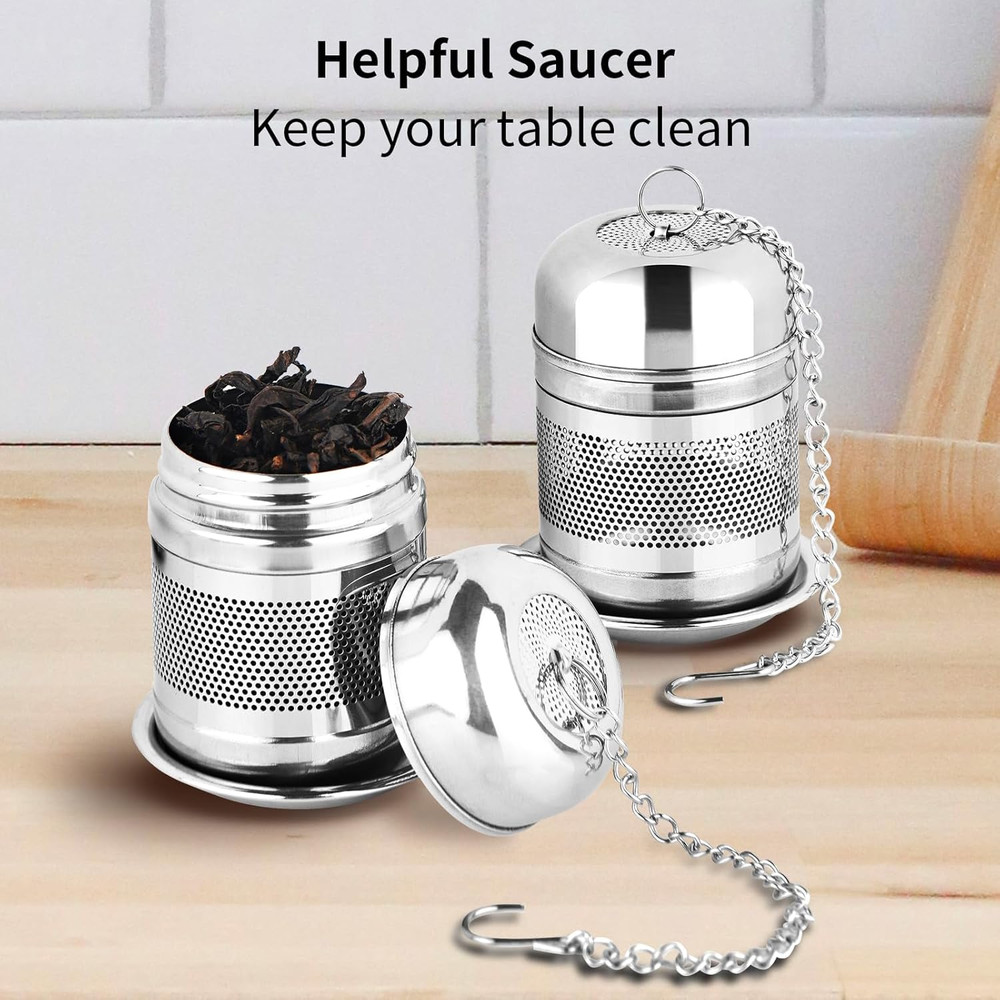 2PCS Tea Infuser Strainer - Stainless Steel Strainers for Loose Leaf Tea, Steepe