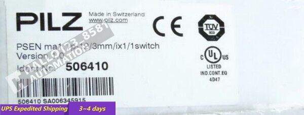 Pilz 506410 safety sensor UPS Shipping