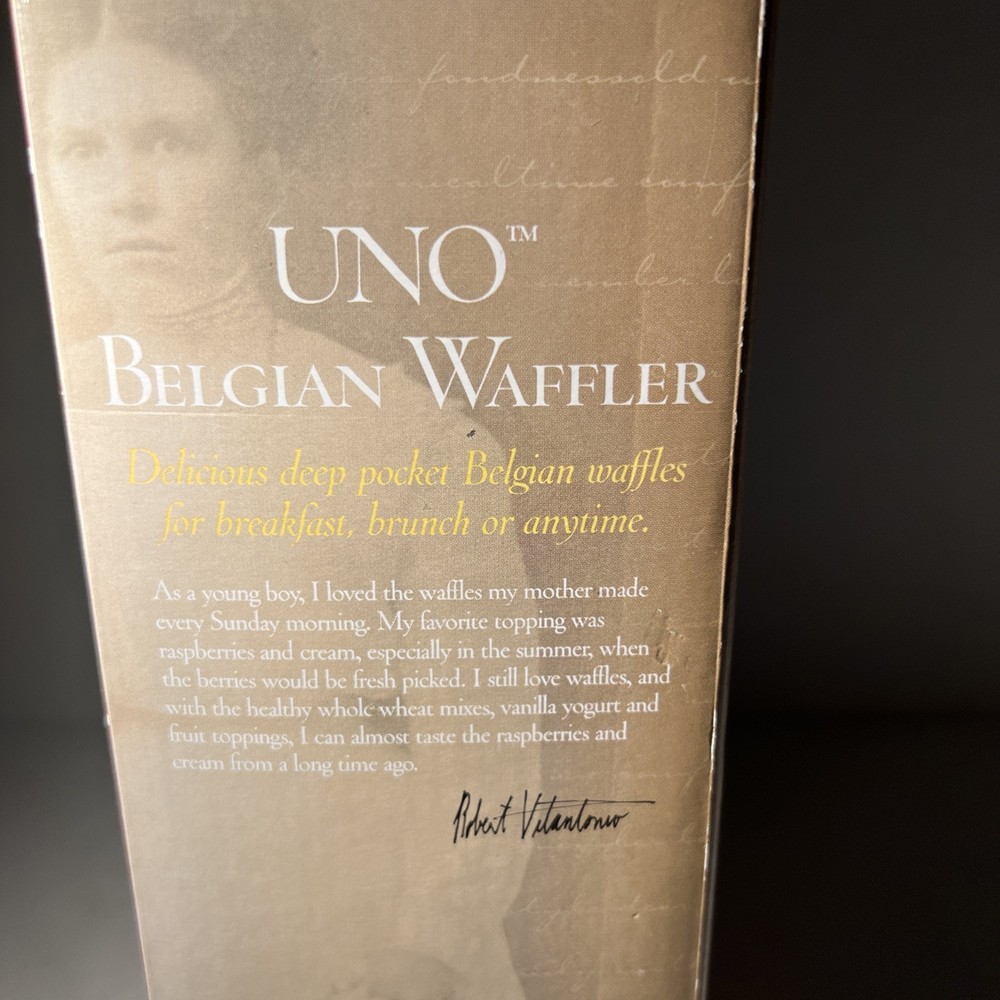 Vintage VillaWare UNO Belgian Waffle Maker Model 2002 New in Box