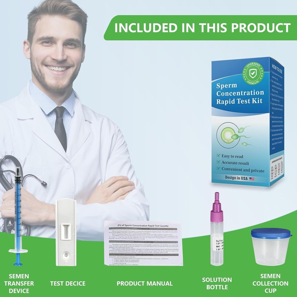 Trak Plus Male Fertility Testing System - Normal or Low Sperm Count Indicator