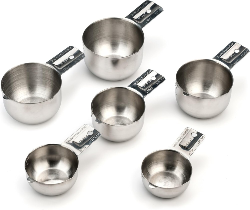 Stainless Steel Measuring Cups Set 6 Piece Set