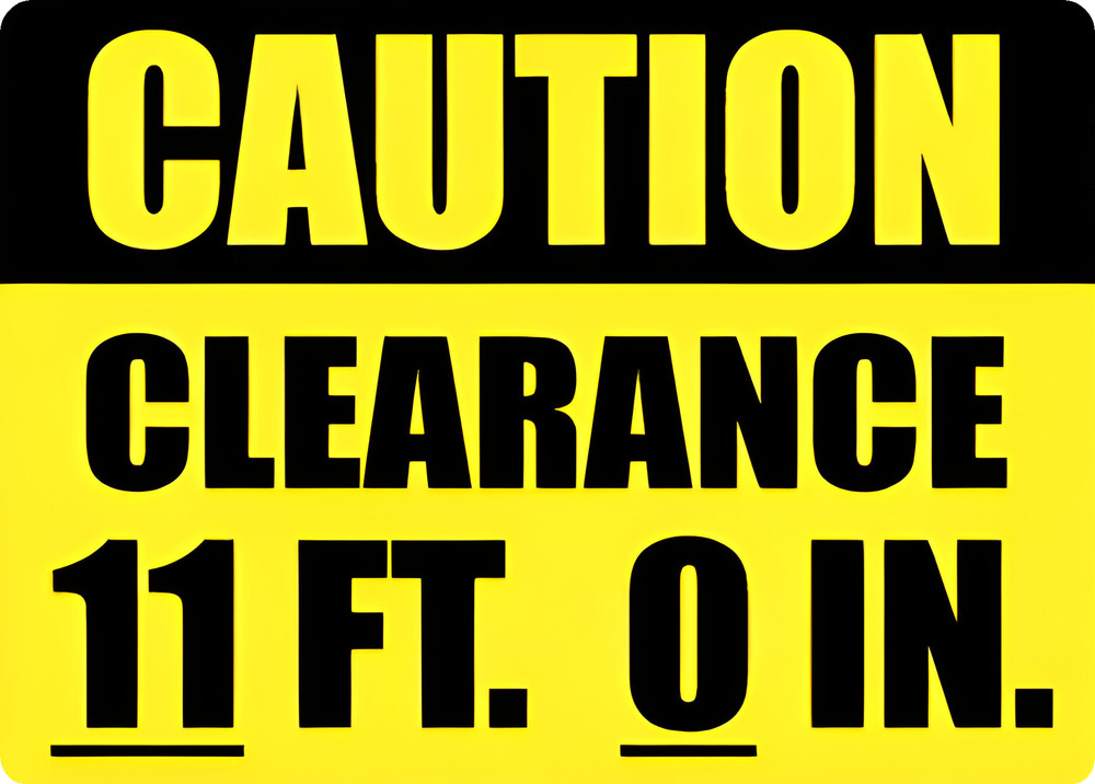 Clearance Height Safety Sticker Decal