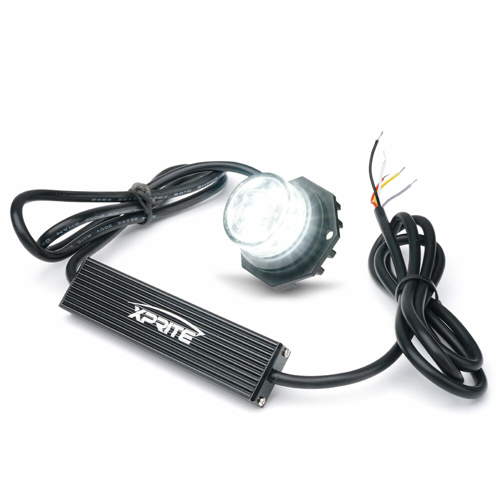 Xprite White LED Hide-A-Way Strobe Light for Internal Mounting Emergency Warning