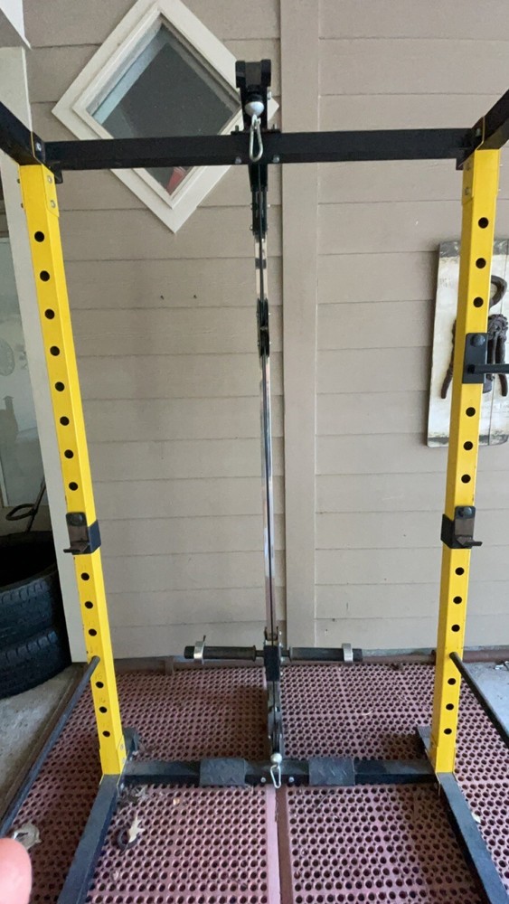 *SEND OFFERS* Squat Rack with Lat Pull-down PLUS ALL WEIGHTS *READ DESCRIPTION*