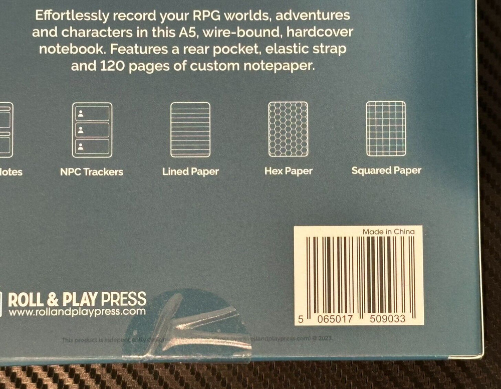Roll & Play Press GM's Notebook Compatible With All RPG Systems