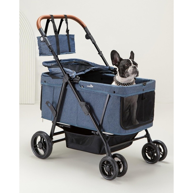 Heavy Duty Dog Stroller Small Medium Pets W/ Adjustable Canopy Storage New