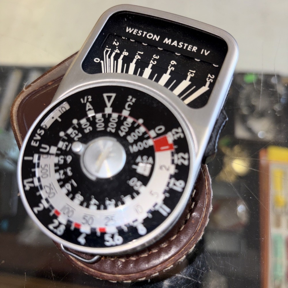 Weston Master IV Exposure Meter Model 745 with leather case