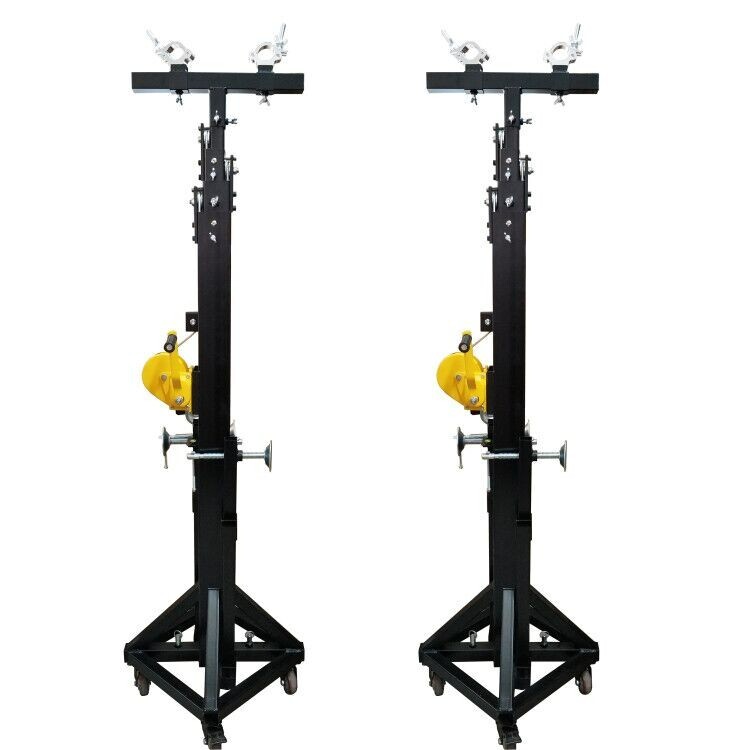 Heavy Duty DJ Lighting Crank Stand Tower Lifter Adjustable Height Truss Support