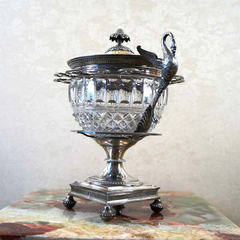 Vintage Britain Silver Crystal Centerpiece
