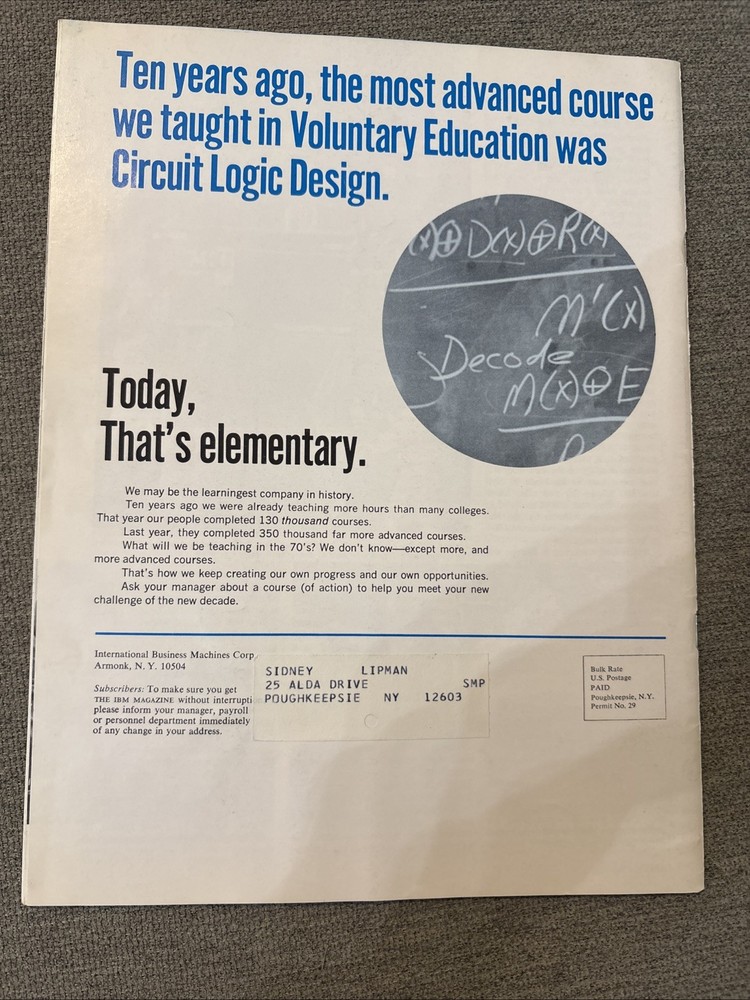 The IBM Magazine January 12, 1970