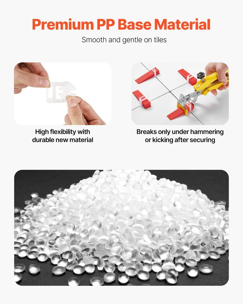 Tile Leveling System 1/8 Inch(3 mm) 1pc Tile Plier 700 PCS DIY Tile Levele