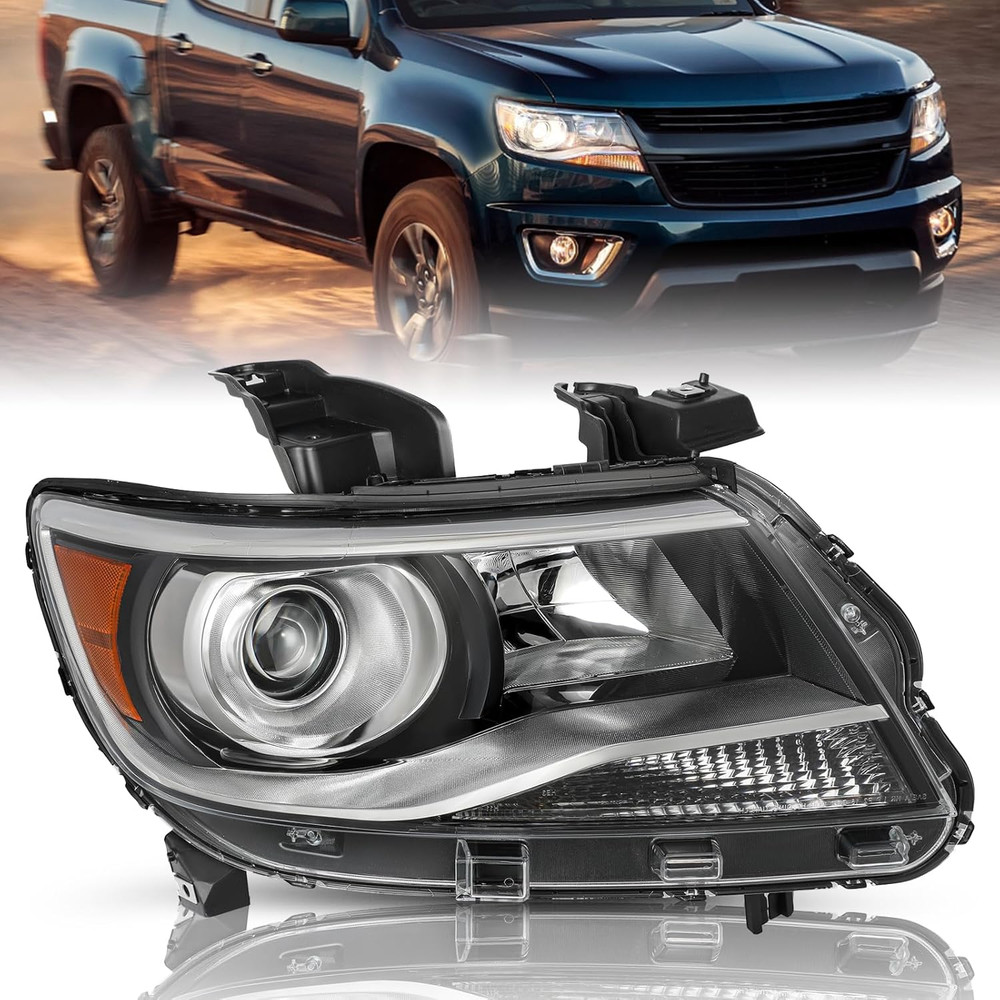 Projector Headlight Assembly for 2015-2022 Chevy Colorado Halogen OE Style Repla
