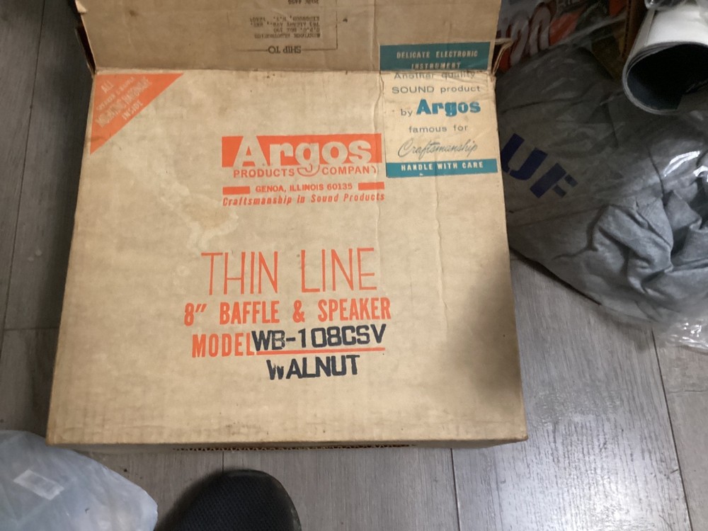 Argos Vintage Speaker with box 8” baffle and speaker