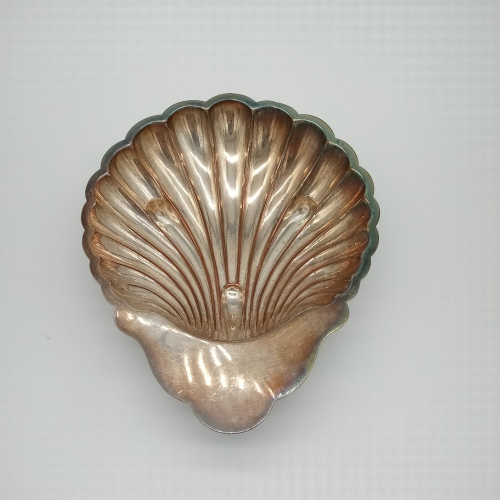 Vintage EBW & S Silverplate Shell Scallop Dish