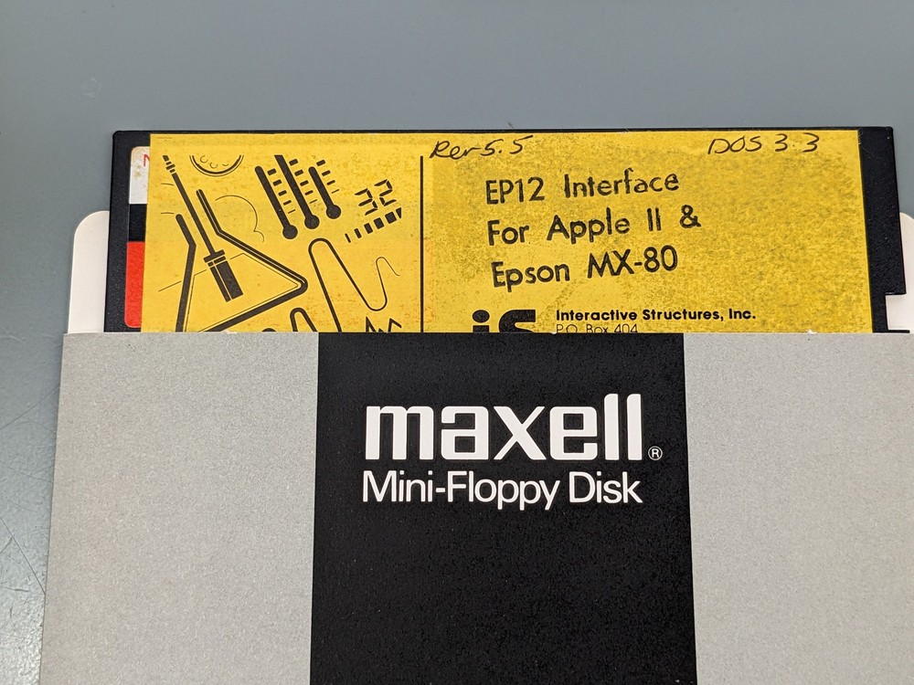 Apple II Card For Epson MX‑80 Printer Interactive Str PR12/EP126 UNTESTED AS-IS