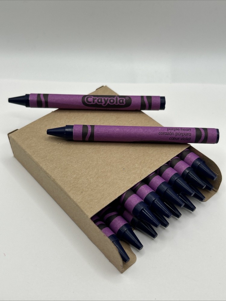 (16) Crayola Crayons (purple heart) BULK