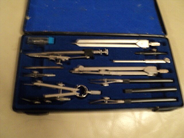 Vintage Cased zeichen schule mod 512 drawing instruments kit