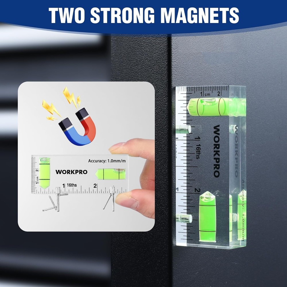 Small Level, 3 Inch Mini Level Tool, Magnetic Level with 2 Different Bubbles ...