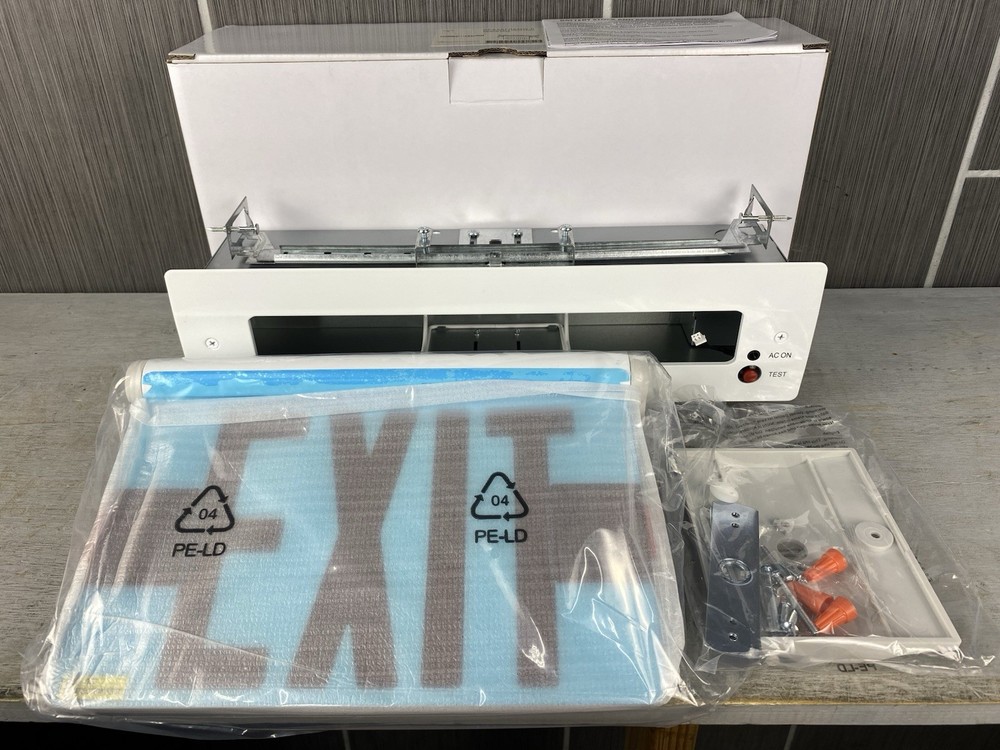 *New*CONTECH Single-face Adjustable Recessed (REXASFREM-P) Edge-Lit EXIT Sign