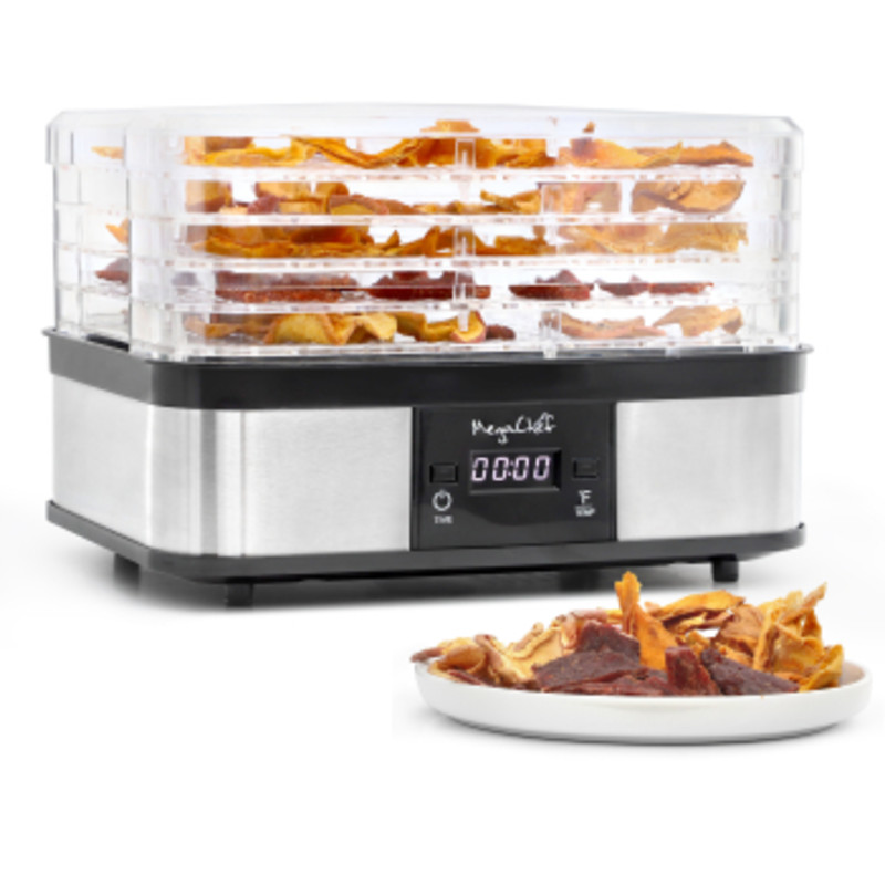 Megachef 5 Tray Food Dehydrator With Timer And Temperature Control