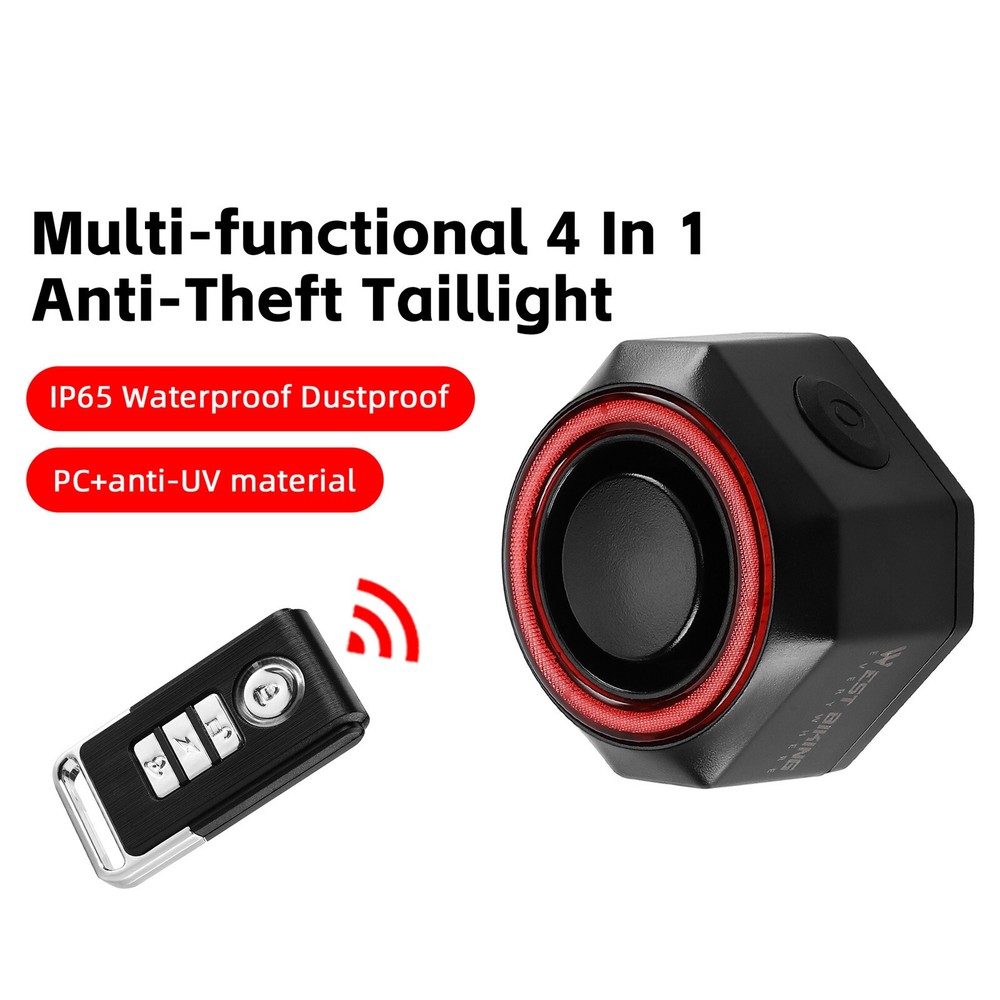 WEST BIKING Bicycle Rear Light back light Waterproof USB Rechargeable LED light