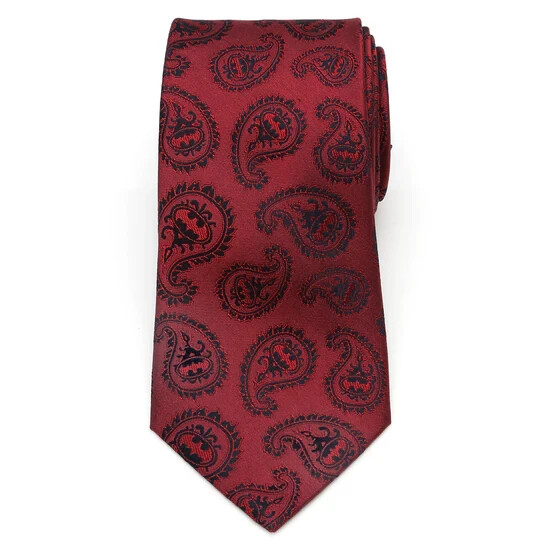 DC Comics Red Batman Paisley Men's Tie