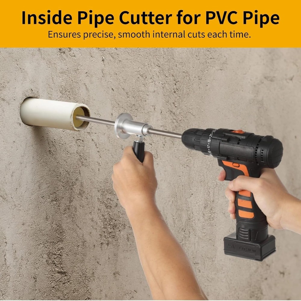 inside Pipe Cutters for PVC Pipe, 2 Sets Pipe Cutter Tools, Includes Diamond Gri