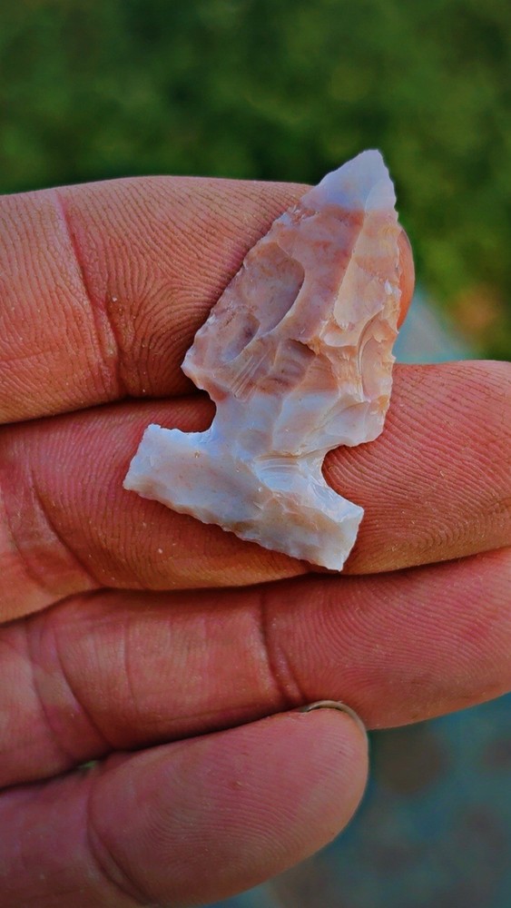 Flintknapped Flint Ridge Stone Small Side Notched Arrowhead