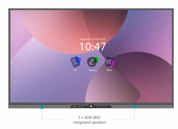 65" 4K UHD Interactive Smart Whiteboard | Touch Screen Smartboard w/ Wall Mount