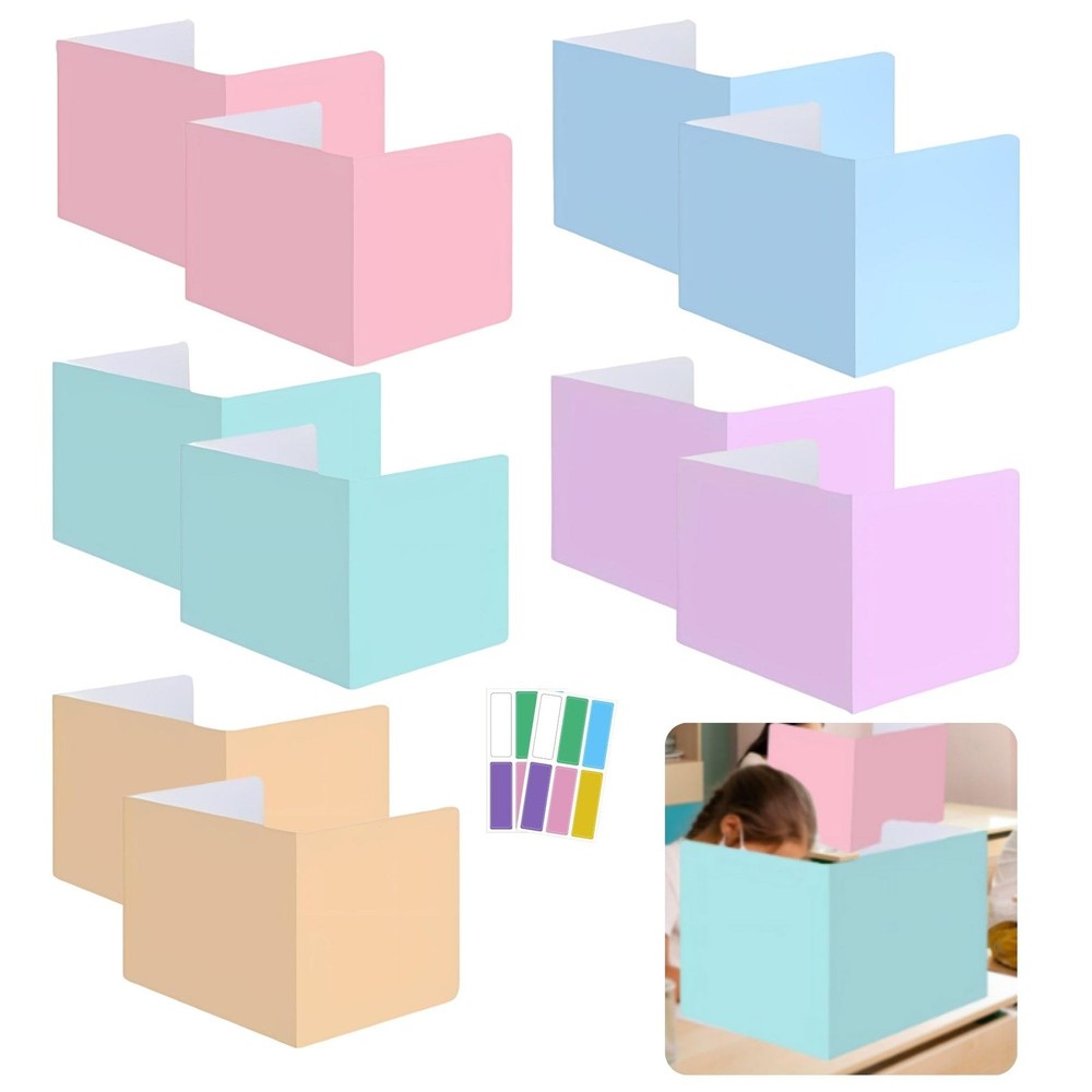 10-Pack Privacy Shields for Student Desks Office Desk Dividers for Students P...