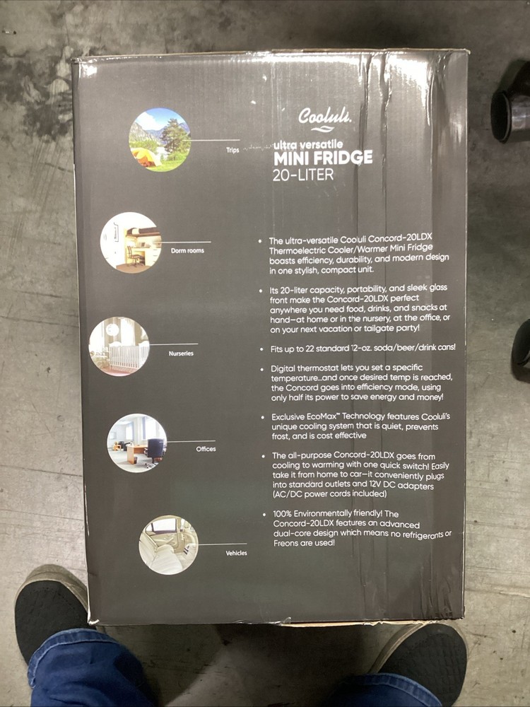 COOLULI 20LDXW 20 Liter Mini Fridge White
