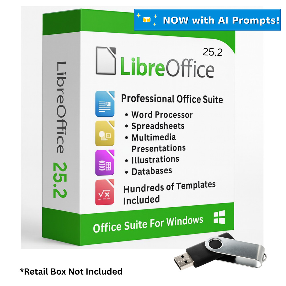 Libre Office 2025 for Windows, with AI Package - Microsoft Office Alternative