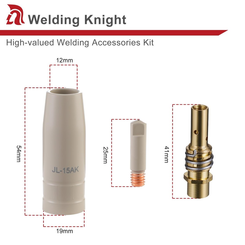 Welding Knight MIG Tips with Non-Stick Coating, coated .035" Kit