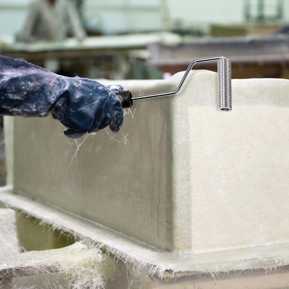 5 Pcs Fiberglass Roller Tools Kit, Laminating Silver