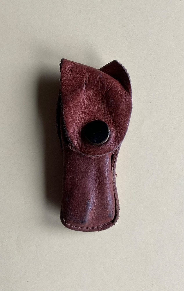 Vintage Folding Scissors with Leather Case, Marks ITALY