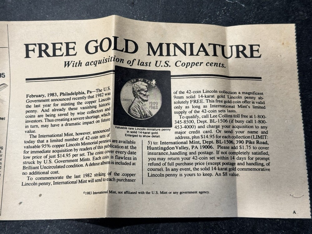 International Mint Copper U.S. Pennies