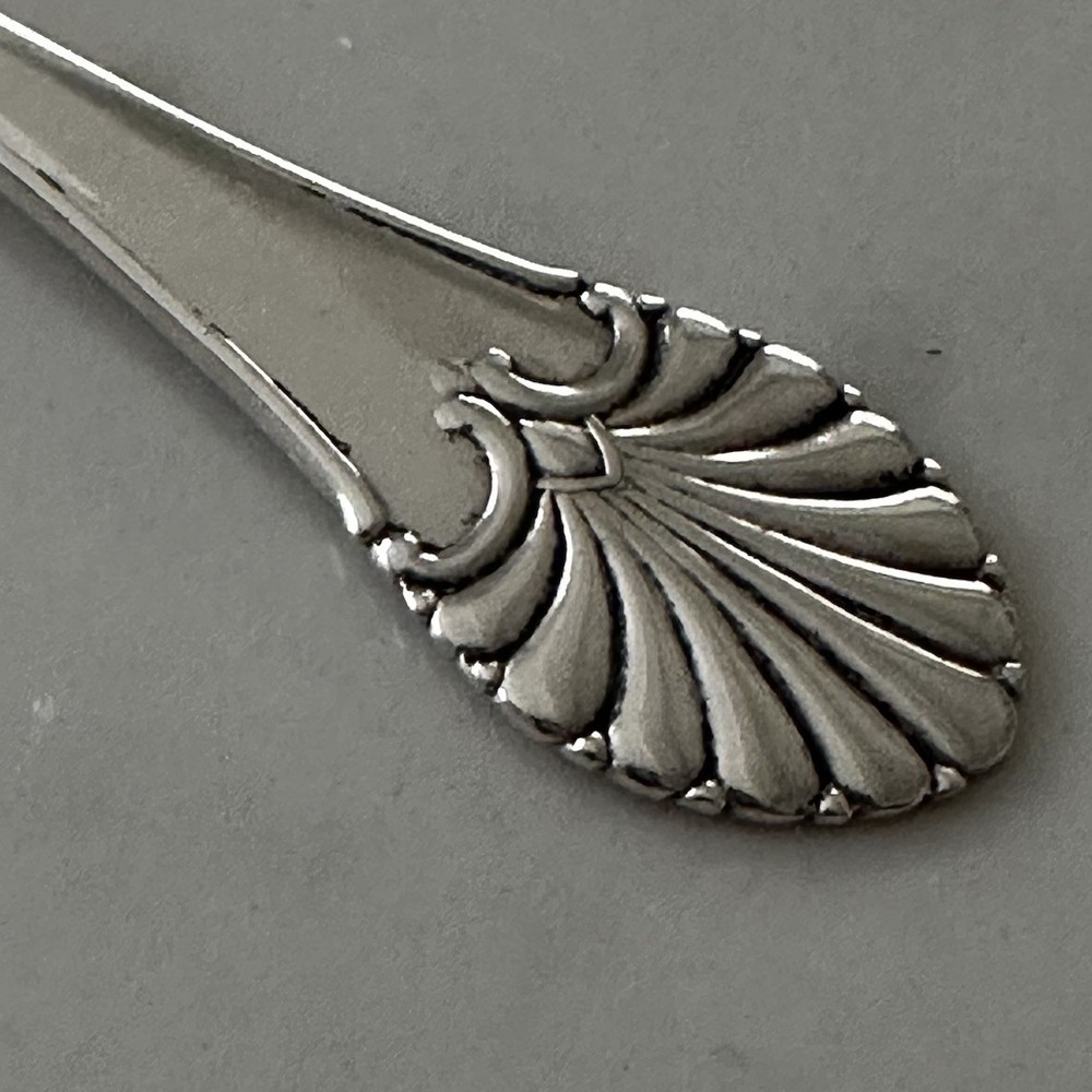Silver Spoon Fan Tip Design Danish Denmark Approx 6” 830 Silver