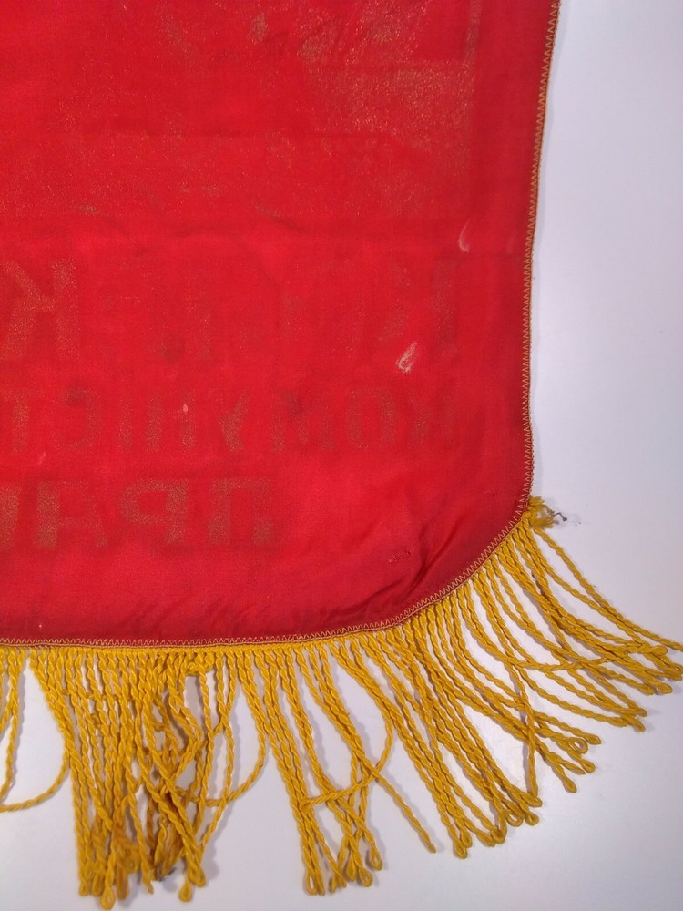 Soviet Pennant Banner - Communist Labor Team 1970s . 60cm