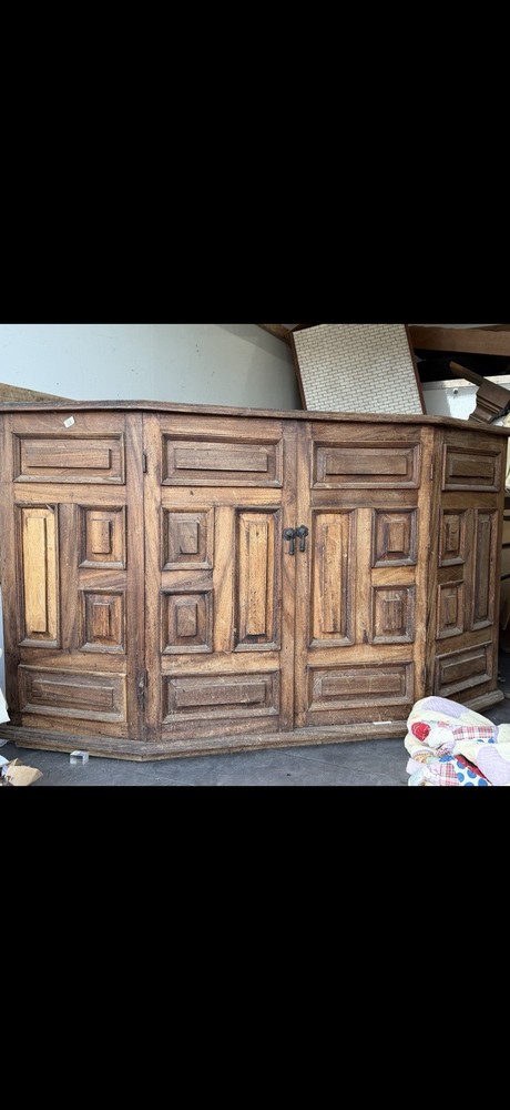 Large Spanish Style Solid Wood Buffet Cabinet – Heavy & Unique