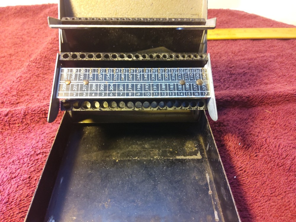 Vintage CRAFTSMAN Drill Case Index 1-60, No Bits..