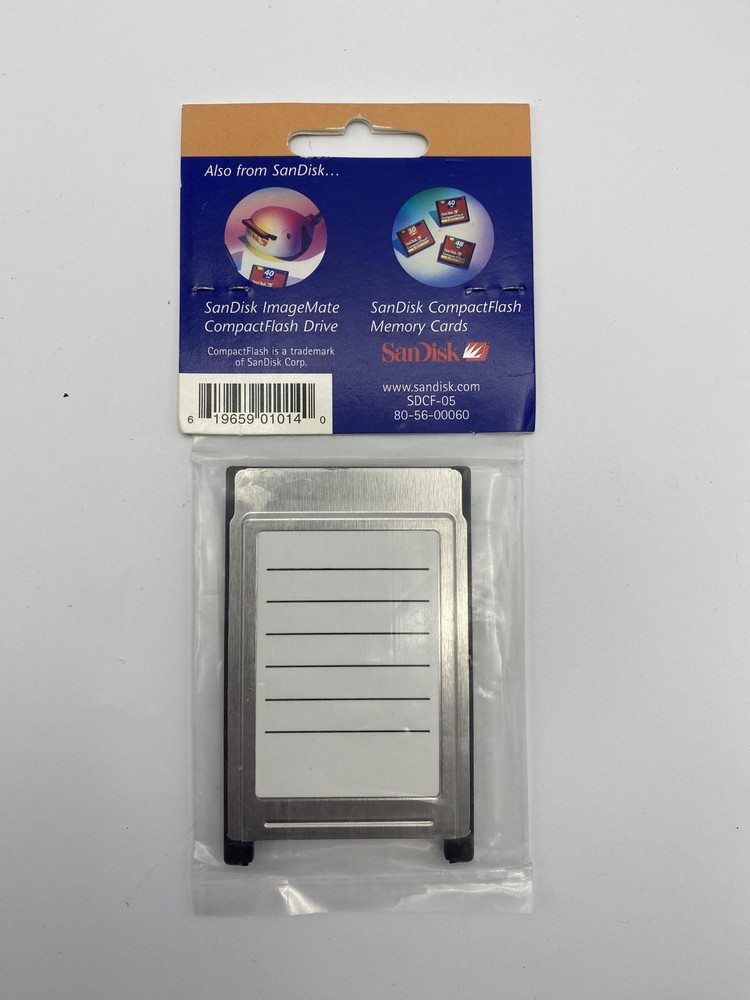 Sandisk PC Card Adapter PCMCIA for CompactFlash Type I Memory Cards (SDCF-05)