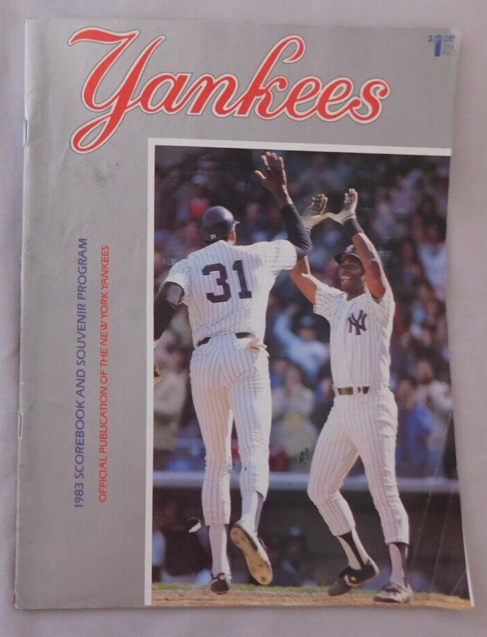 1983 New York Yankees Vs Baltimore Orioles Program Vg
