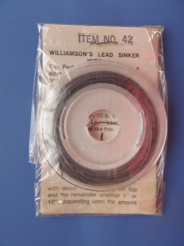 2 spools Williamson's Lead Sinker Wire #42 Small Spool