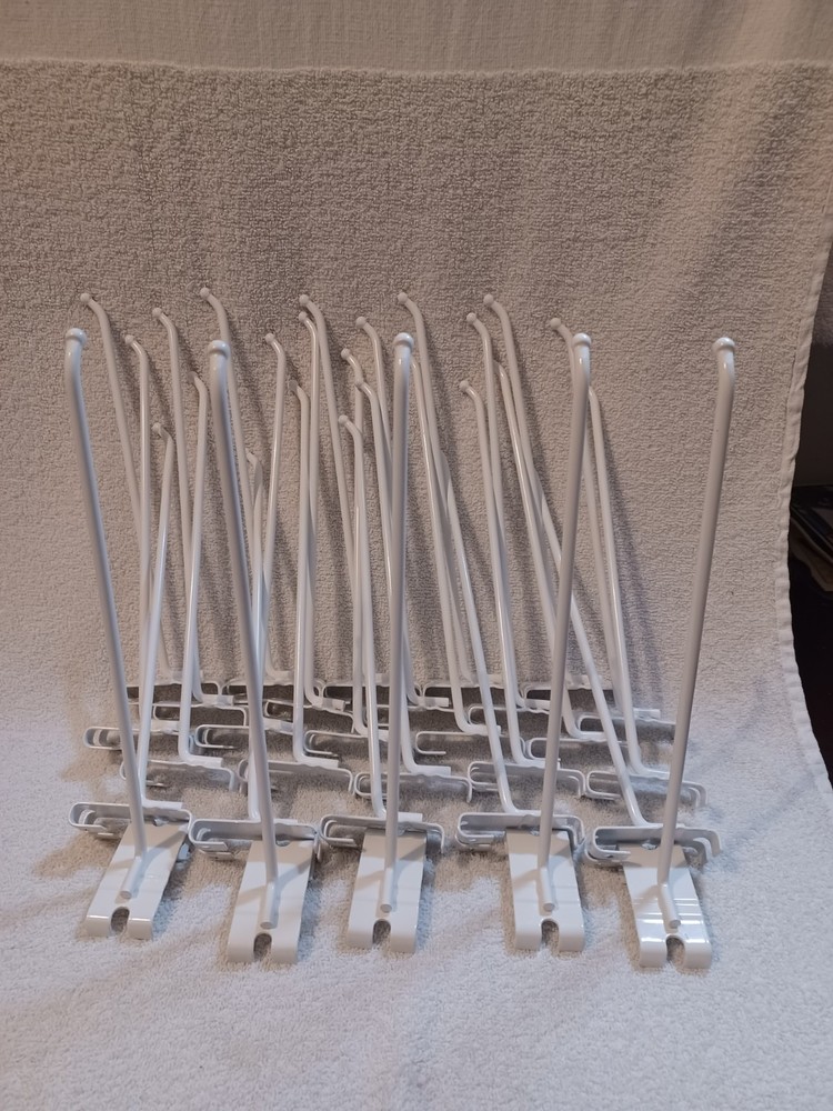 9" Gridwall Hooks Qty-30 White Hooks For Grid Panel Displays B-42