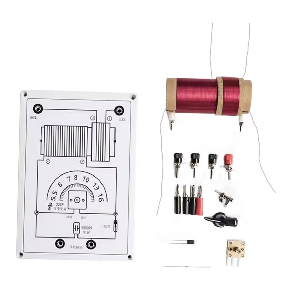 Radio DIY Kit Electronic Two Circuit Assembly for Science Projects Children
